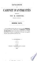 Catalogue du cabinet d'antiquités délaissé par feu M. Serrure