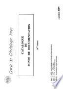 Catalogue du fonds de documentation