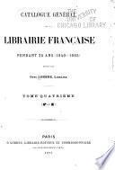 Catalogue général de la librairie française: 1840-1865