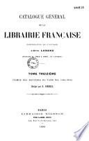 Catalogue général de la librairie française: 1886-1890, matières : A-Z
