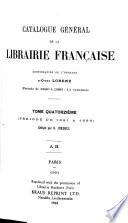 Catalogue général de la librairie française: 1891-1899