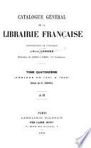 Catalogue général de la librairie française: 1891-1899