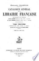 Catalogue général de la librairie française: 1919-1921. Table