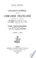 Catalogue général de la librairie française: 1922-1925