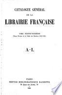 Catalogue général de la librairie française: 1922-1925. Tables des matières