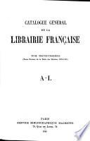 Catalogue général de la librairie française: 1922-1925. Tables des matières