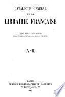 Catalogue général de la librairie française: 1922-25. Table des matières