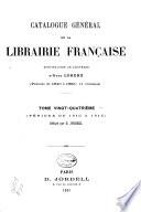 Catalogue général de la librairie française