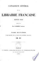 Catalogue général de la librairie française