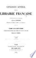 Catalogue général de la librairie française
