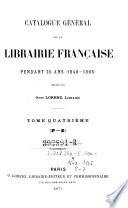 Catalogue général de la librairie française