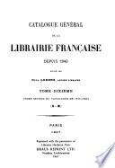 Catalogue général de la librairie française