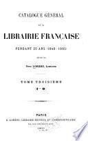 Catalogue général de la librairie française