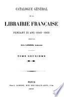 Catalogue général de la librairie française