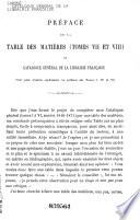 Catalogue général de la librairie française