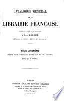 Catalogue général de la librairie française