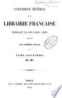Catalogue général de la librairie française