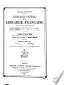 Catalogue général de la librairie française
