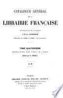 Catalogue général de la librairie française