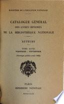 Catalogue général des livres imprimés: auteurs - collectivités-auteurs - anonymes, 1960-1964