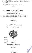 Catalogue général des livres imprimés: auteurs - collectivités-auteurs - anonymes, 1960-1964