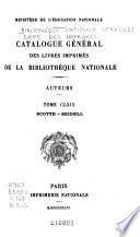 Catalogue general des livres imprimes : auteurs
