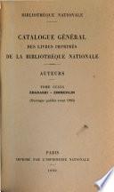 Catalogue general des livres imprimes : auteurs