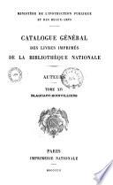 Catalogue général des livres imprimés de la Bibliothèque Nationale