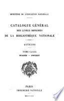 Catalogue général des livres imprimés de la Bibliothèque nationale