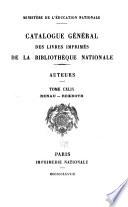 Catalogue général des livres imprimés de la Bibliothèque nationale