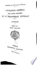 Catalogue général des livres imprimés de la Bibliothèque nationale