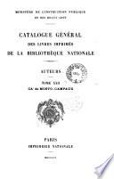 Catalogue général des livres imprimés de la Bibliothèque Nationale
