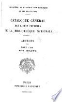 Catalogue général des livres imprimés de la Bibliothèque nationale