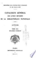 Catalogue général des livres imprimés de la Bibliothèque nationale