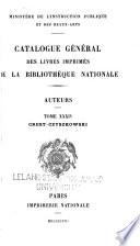 Catalogue général des livres imprimés de la Bibliothèque nationale