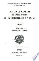 Catalogue général des livres imprimés de la Bibliothèque nationale