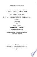 Catalogue général des livres imprimés de la Bibliothèque nationale