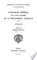 Catalogue général des livres imprimés de la Bibliothèque nationale