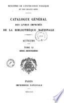Catalogue général des livres imprimés de la Bibliothèque Nationale