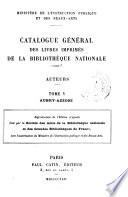 Catalogue général des livres imprimés de la Bibliothèque nationale