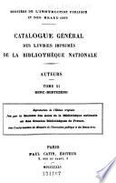 Catalogue général des livres imprimés de la Bibliothèque nationale
