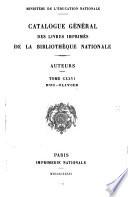 Catalogue général des livres imprimés de la Bibliothèque nationale
