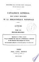 Catalogue général des livres imprimés de la Bibliothèque nationale