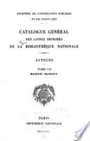 Catalogue général des livres imprimés de la Bibliothèque nationale