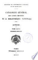 Catalogue général des livres imprimés de la Bibliothèque Nationale