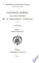 Catalogue général des livres imprimés de la Bibliothèque nationale
