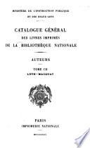 Catalogue général des livres imprimés de la Bibliothèque nationale