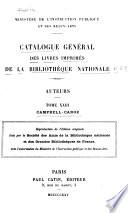 Catalogue général des livres imprimés de la Bibliothèque nationale