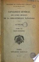 Catalogue général des livres imprimés de la Bibliothèque Nationale
