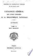 Catalogue général des livres imprimés de la Bibliothèque nationale